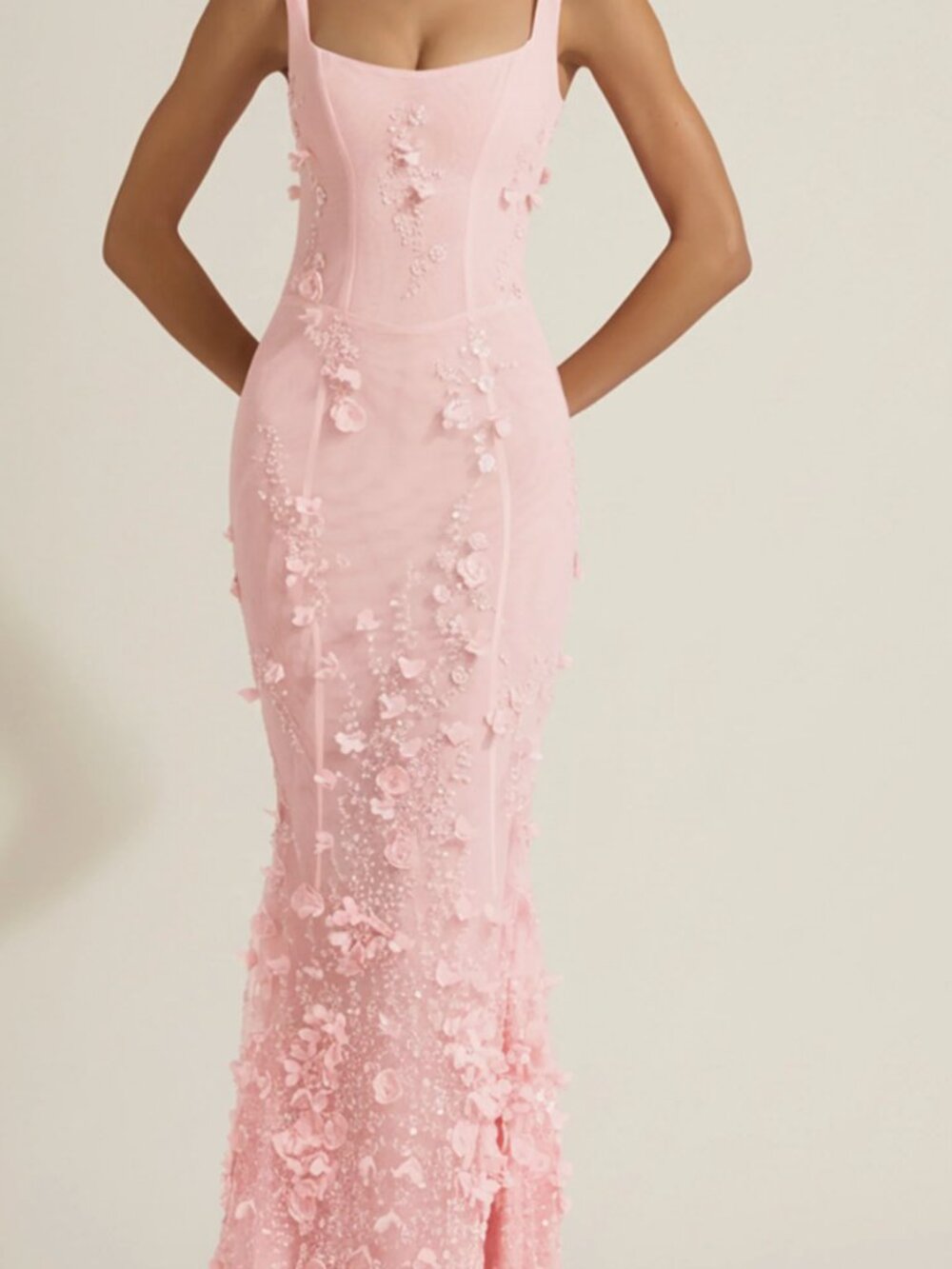 Oh Polly Pink Vasanta Embellished Dress